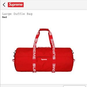 supreme large duffle bag ss18